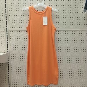 New with Tags! A New Day Orange Ribbed Tank Dress   Size X-Small